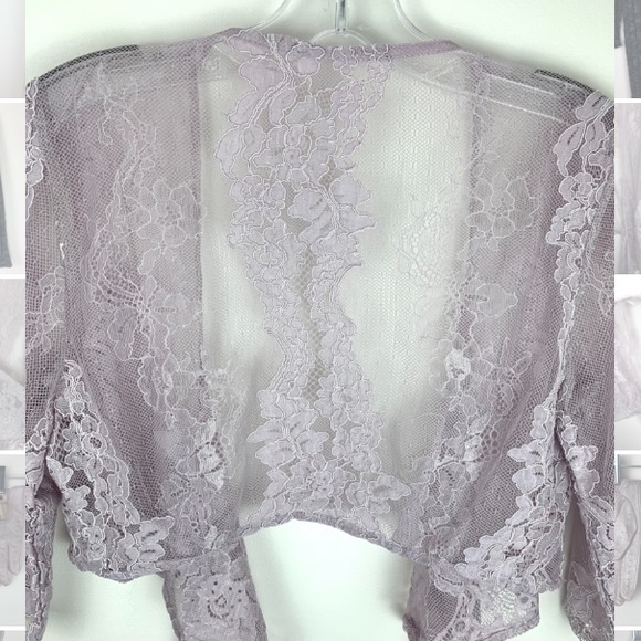 MISSGUIDED Mauve Lace Beach Top - Picture 10 of 12